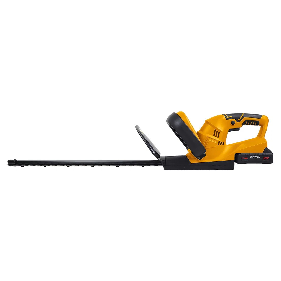 Professional 21V Cordless Hedge Trimmer with 660mm Dual-Action Blades, Brushless Motor, Anti-Vibration System, 45°/90° Rotating Rear Handle