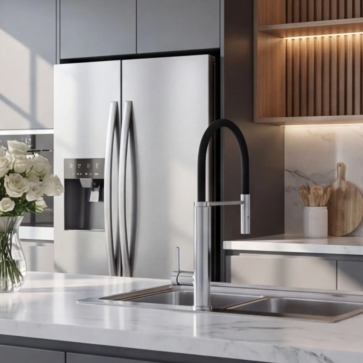 China Best Prices Sanitary Ware Stainless Steel Kitchen Faucet for Cooking Range Stove