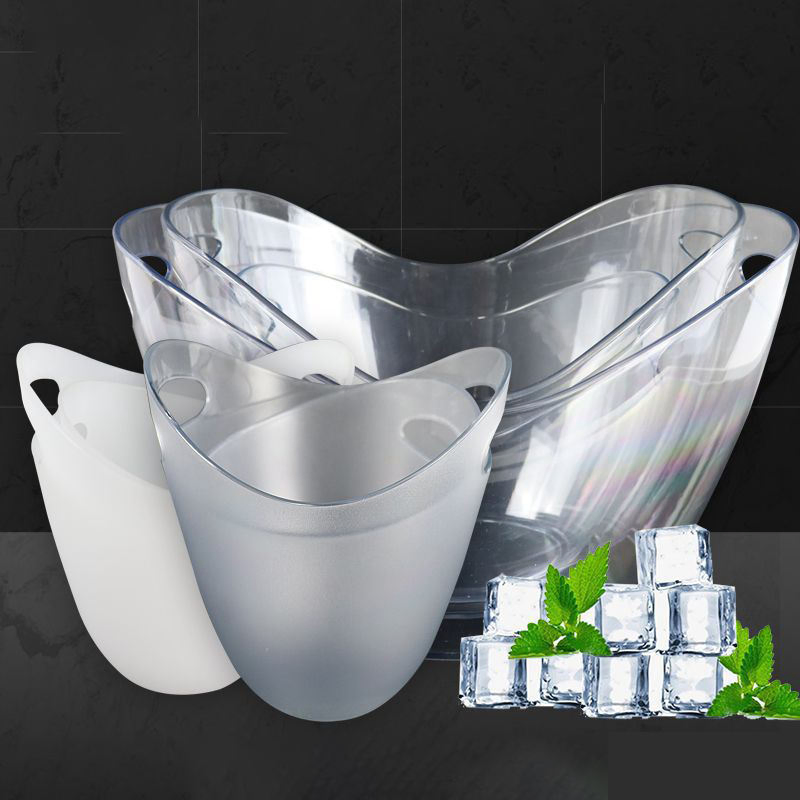 New Design Wholesale Multiple Colors Cooler Customized Acrylic Beer Plastic Ice Bucket