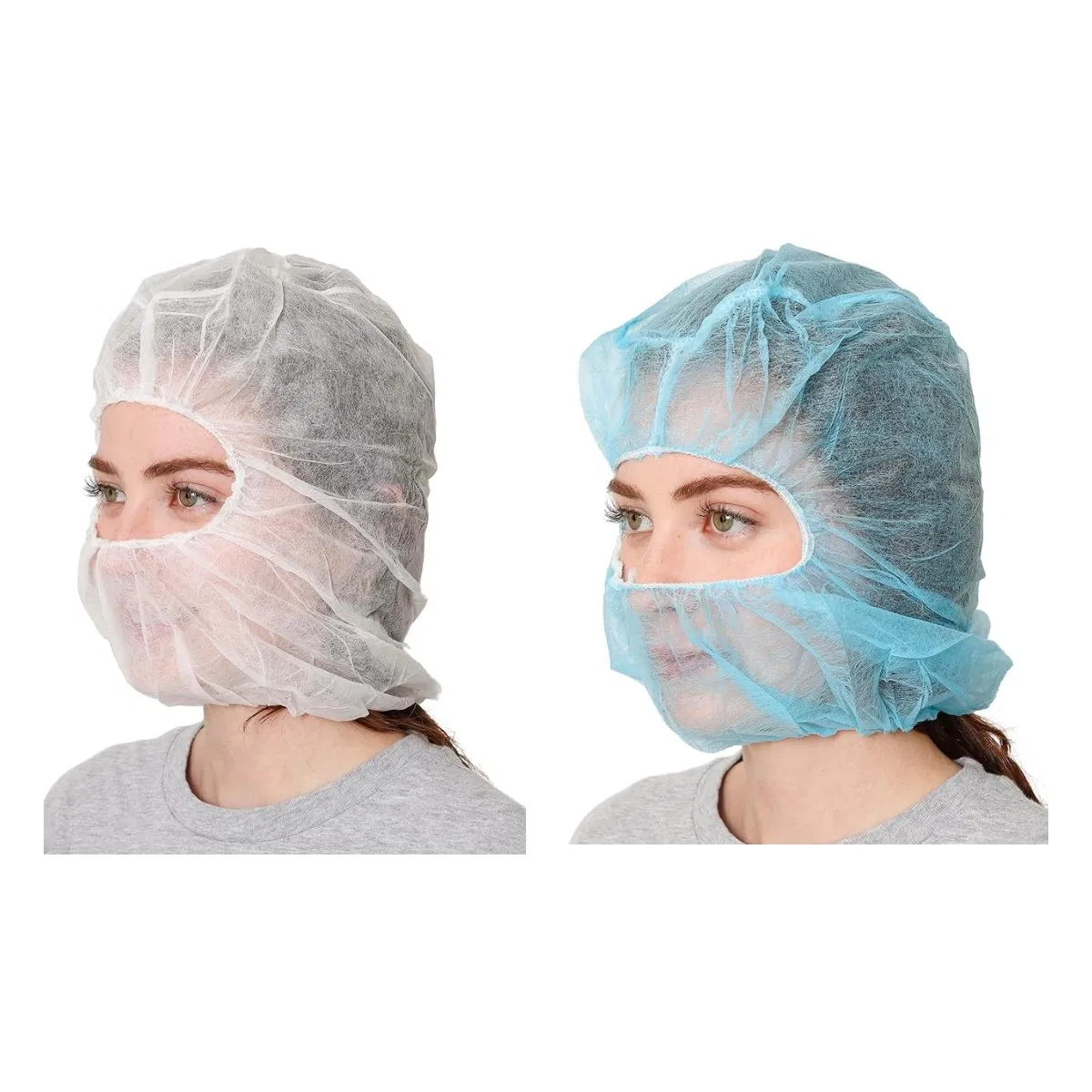 Food Processing Industry Workshop Factory Hood Head Cover Polypropylene Non-Woven PP Ninja Balaclava Astronaut Space Cap