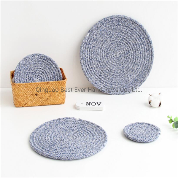 100% Pure Cotton Thread Weave Hot Pot Holders Set of 4