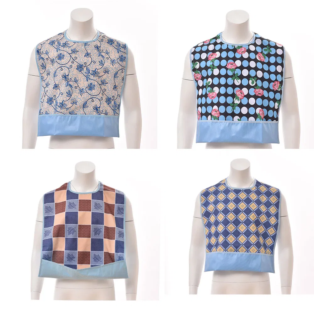 Fixed Crumb Catcher Multiple Styles Adult Bibs for Anti-Dirty