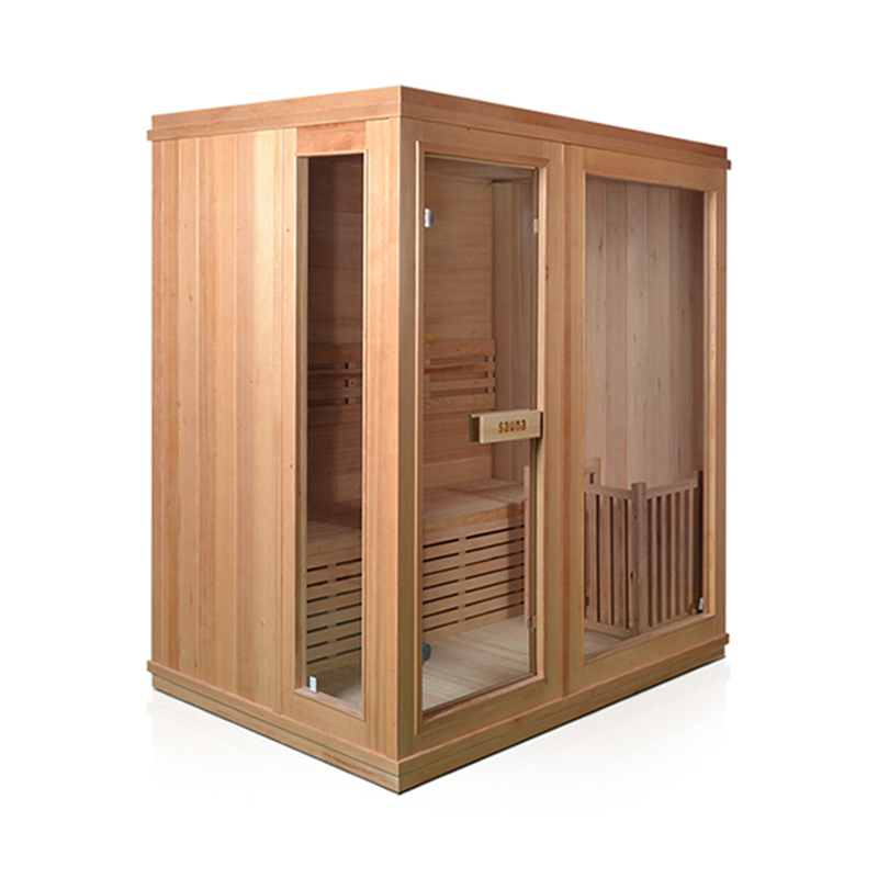 Home Traditional Heater Hemlock Wooden Indoor Dry Wet Steam Sauna
