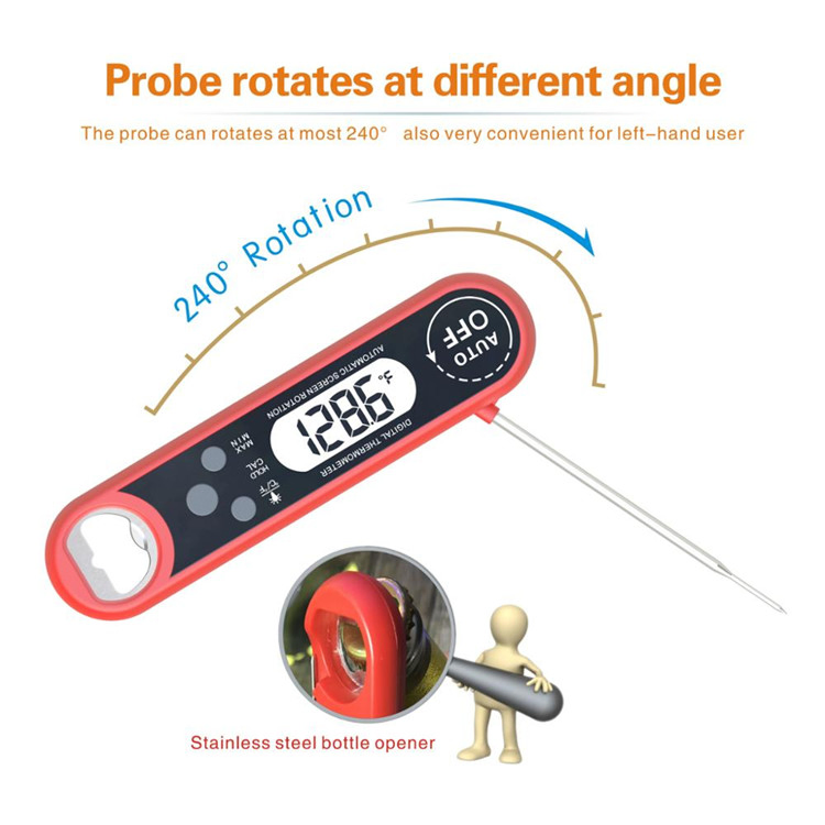 Waterproof Food Thermometer Fast Response Household BBQ Thermometer Digital Meat Thermometer