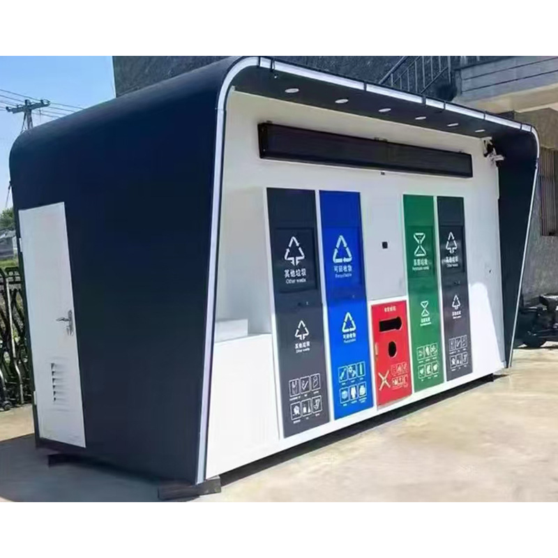 Public Area Portable Garbage Classification Bin Sorting Station