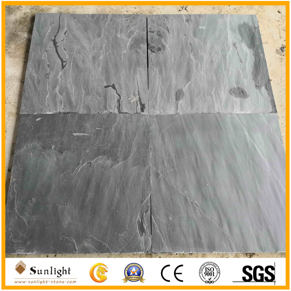 Natural Split Surface Black Culture Stone Slate for Flooring /Roof Tiles
