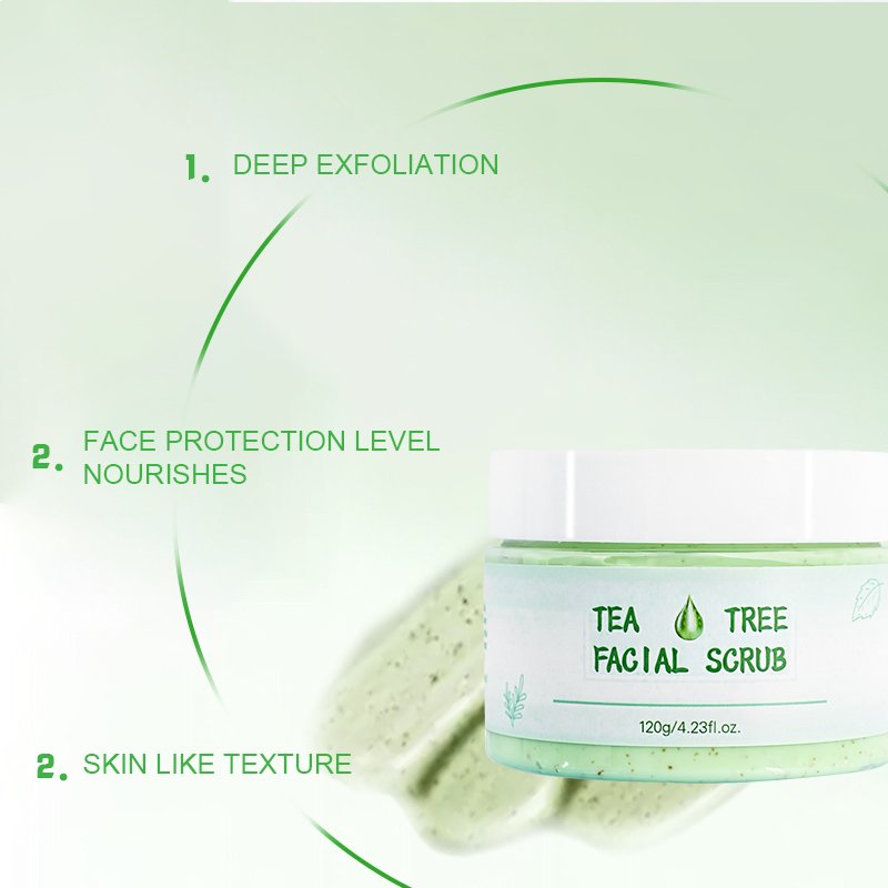 Beauty Cosmetics Skin Care Exfoliating Deep Cleansing Tea Tree Facial Scrub