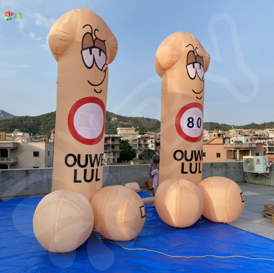 Hot Sale Inflatable Holland Cartoons with Number Shields