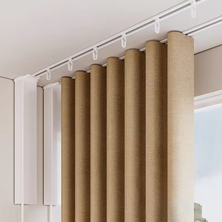 Factory Supply Modern Single Silent Curtain Track Durable Aluminum Alloy with Customized Length for Home Office Hotel
