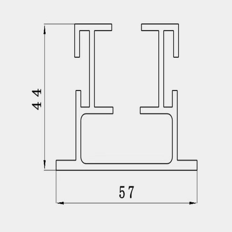 Theater Custom Sturdy and Durable Single-Groove Bi-Parting Stage Aluminum Alloy Track