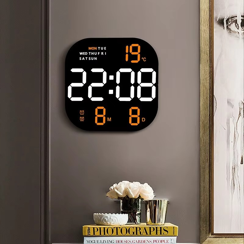 Modern Life Style LED Wall Clock Digital Clock Modern Room Decoration