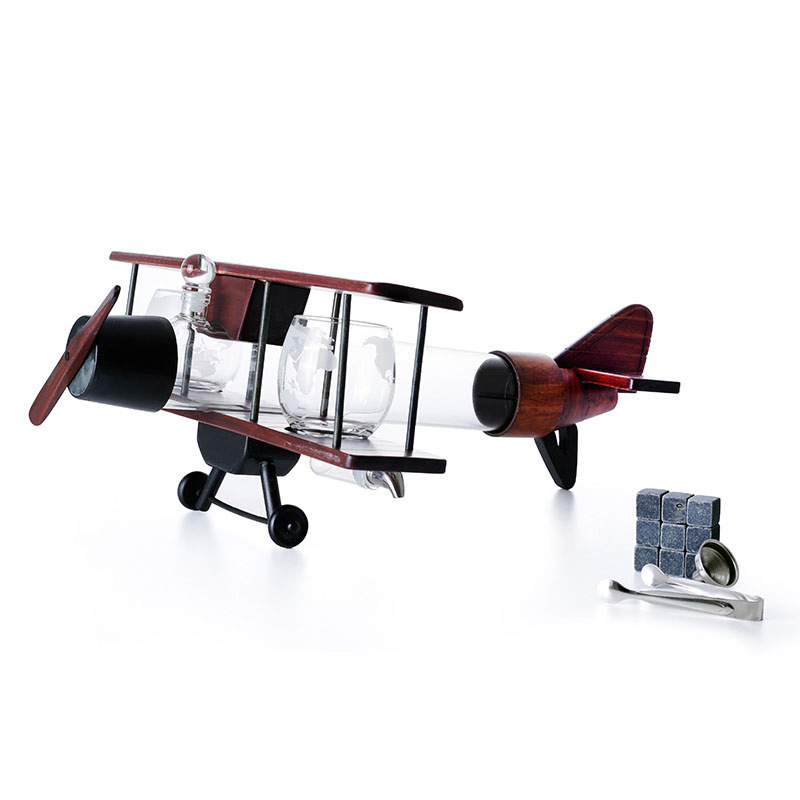 Handmade High Borosilicate Glass Airplane Creative Wine Decanter