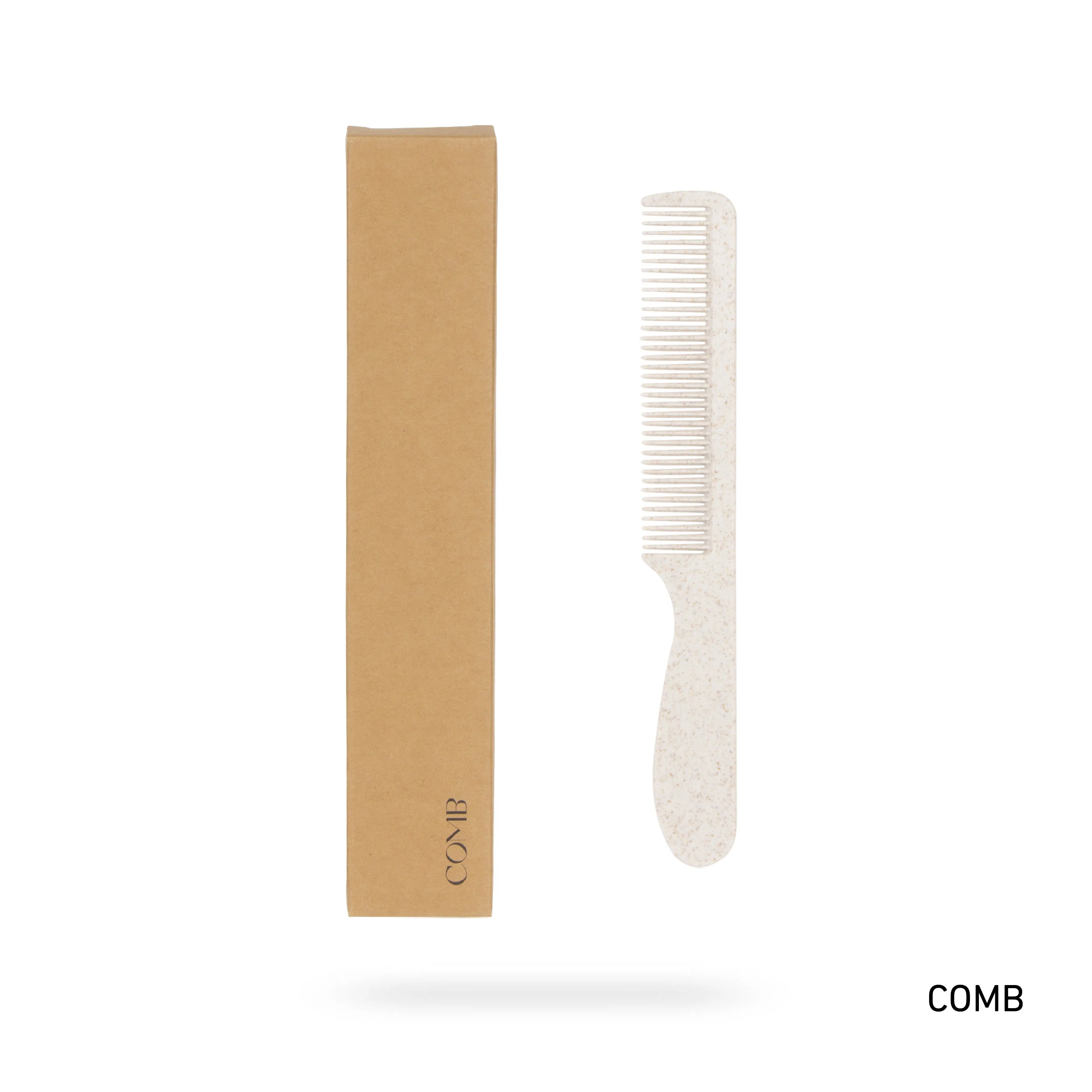 Hotel Disposable Wheat Straw Comb Individually Wrapped Suitable for Hotels, Resorts, SPA