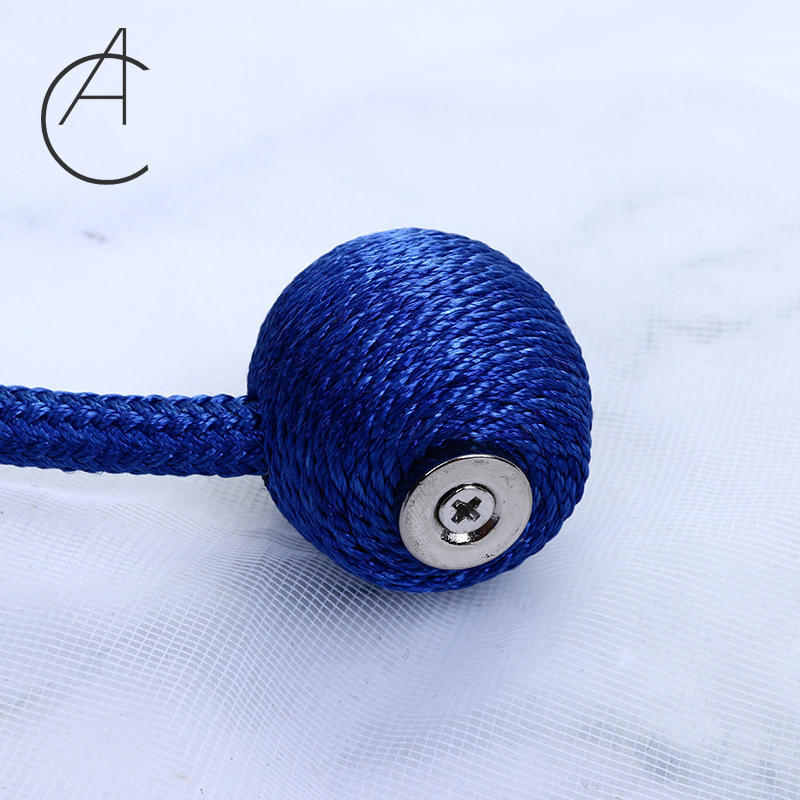 Simple Multi-Color Beef Tendon Bead Curtain Accessories Magnet Buckle Strap Free Punch Magnetic Buckle