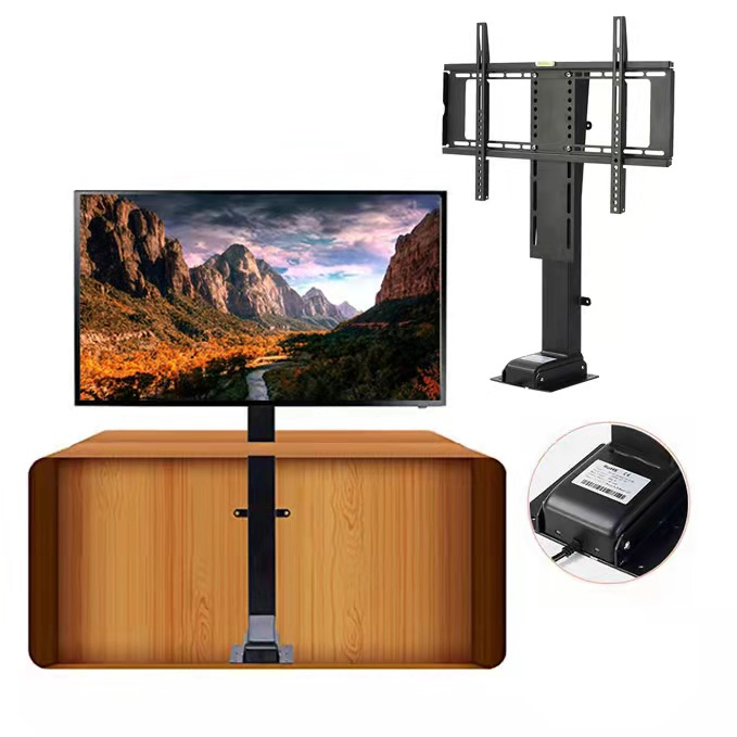 Height Adjustable 161cm Load Bearing 80kg TV Lift Stand for 32-57 Inch TV Bracket Vesa 400*400 Mount
