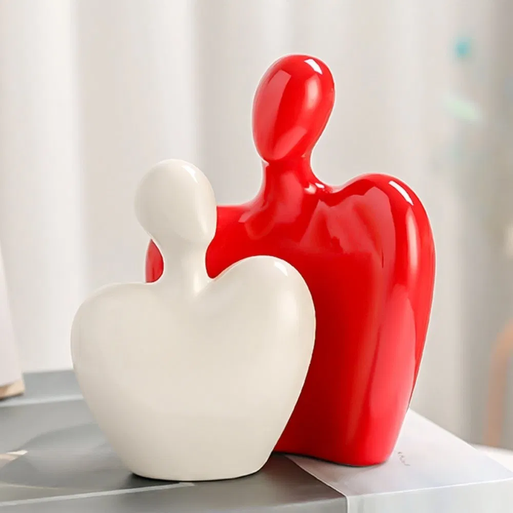 Couple Statue Hug Sculpture Art Ornament Wbb29922