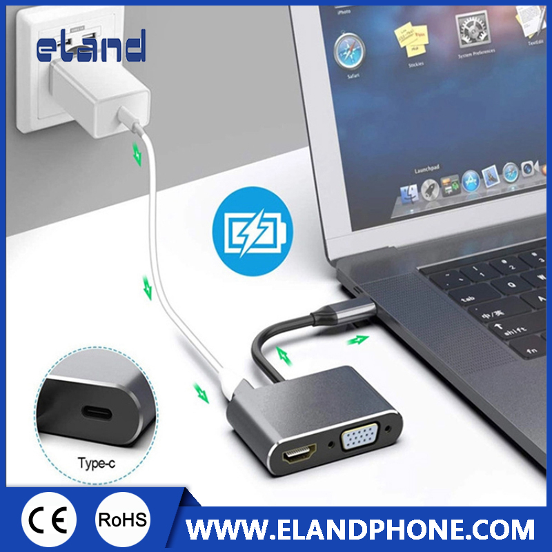 Type C to HDMI and VGA