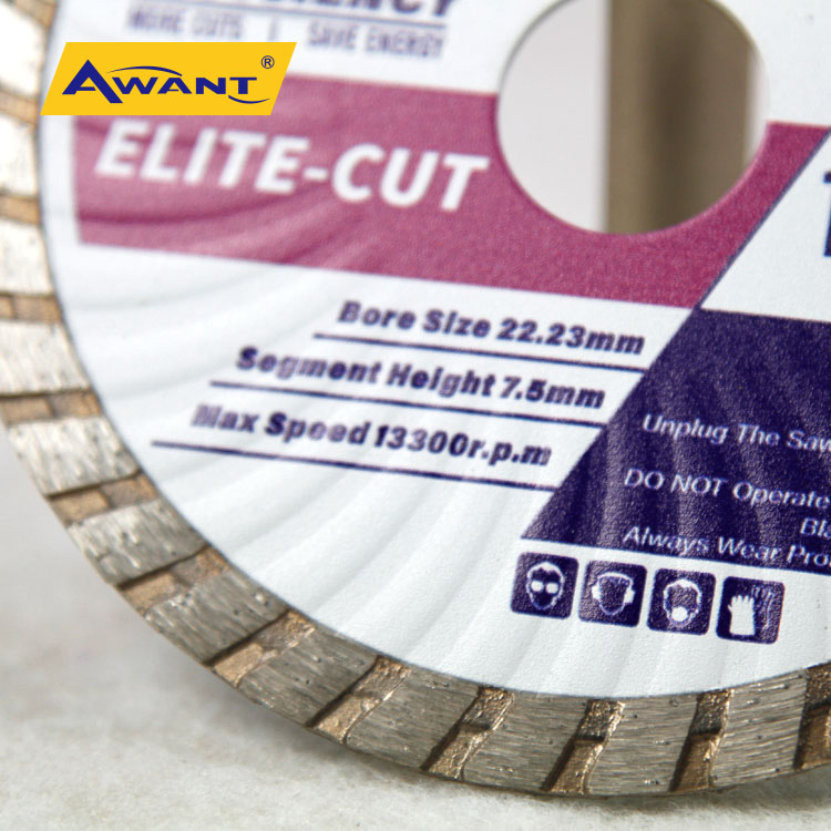 Hot Pressed Wave Turbo Diamond Saw Blade 115mm for Marble Granite Hardstone