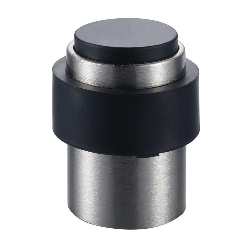 Stainless Steel Zinc Alloy Cylindrical Rubber Floor Door Stopper