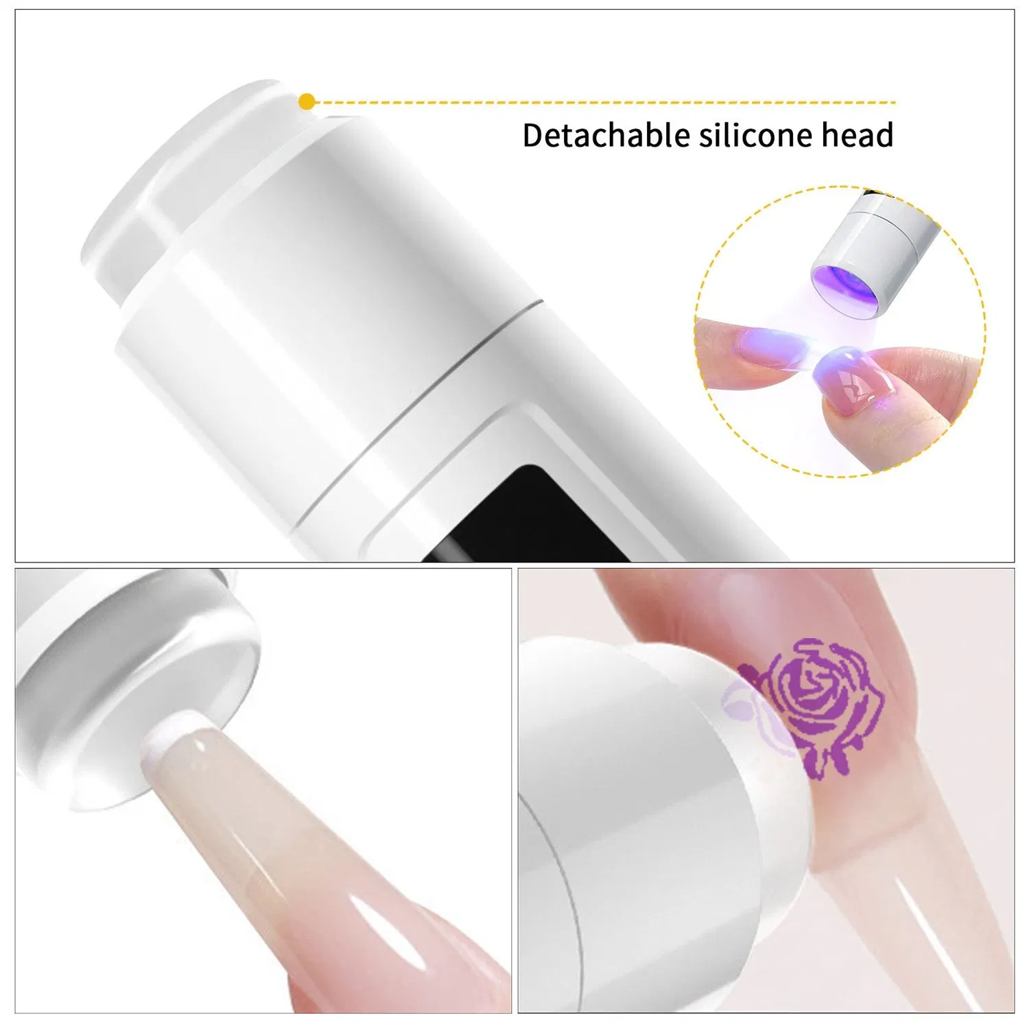 Handheld Portable Nail Line Light Holder 360 Degrees Rotating Multi-Functional Wear Nail Baking Light
