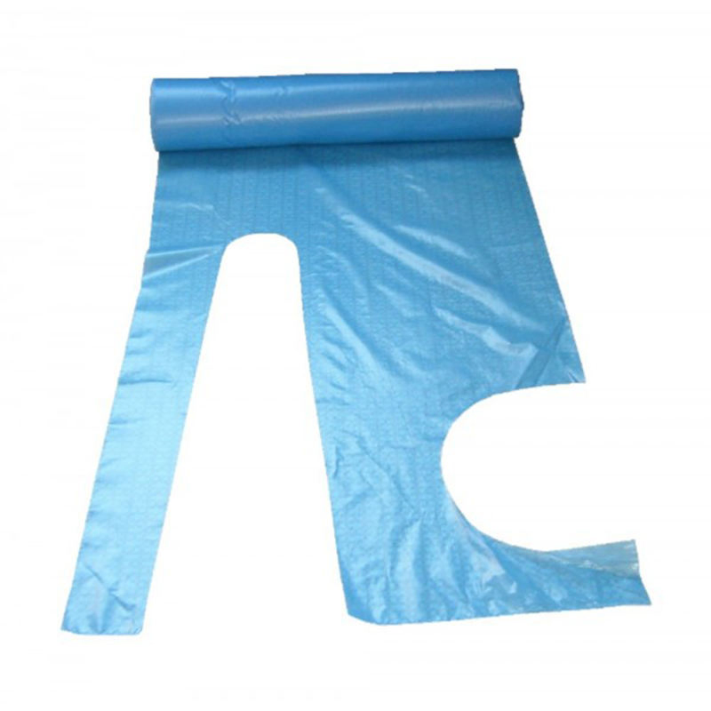 PE Disposable Medical Apron Hospital for Healthcare Polythylene Waterproof Disposable Non-Sterile Blue Apron