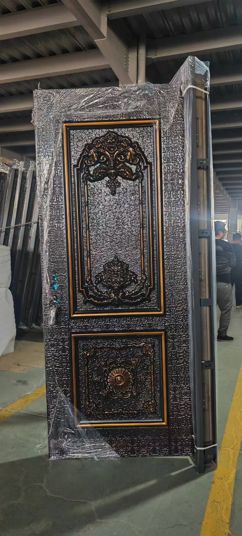 Italian Design Cast Copper Doors for Interior Steel Security Iron Metal Door Nigeria Best Selling 3FT 4FT
