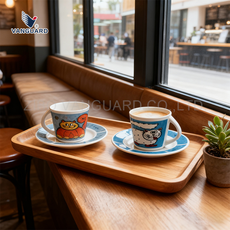 Фарфоровый кофейный набор с блюдцем