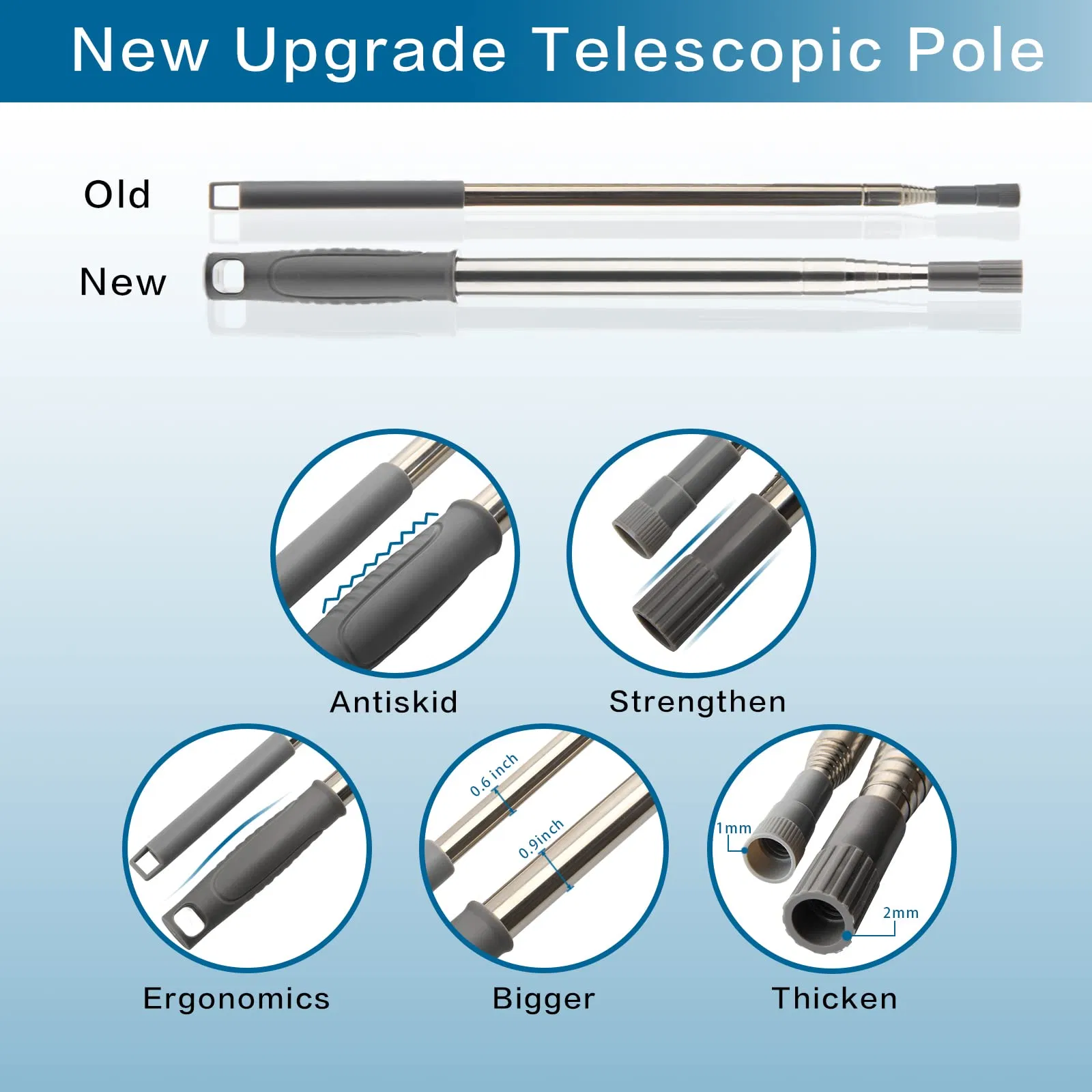 High Ceiling Fan Microfiber Extension Pole Retractable Dust Brush Feather Cobweb Dusters