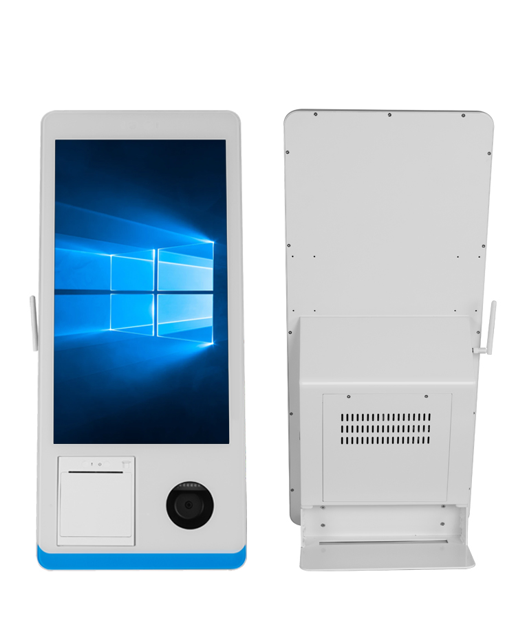 15.6inch Touch Screen Self-Service Payment Kiosk POS System Cash Register Terminal Restaurant Othering POS Machine with 80 Thermal Printer Barcode Scanner