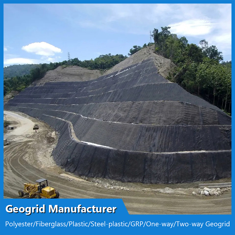 Customzied 70kn Polyester Pet Biaxial Geogrid Manufacturer for Dam and Roadbed/Slope Protection/Wall Reinforcement/Roadbed Bearing Capacity Improvement in Airfi