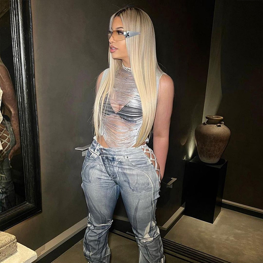 Майка женская летняя с бахромой