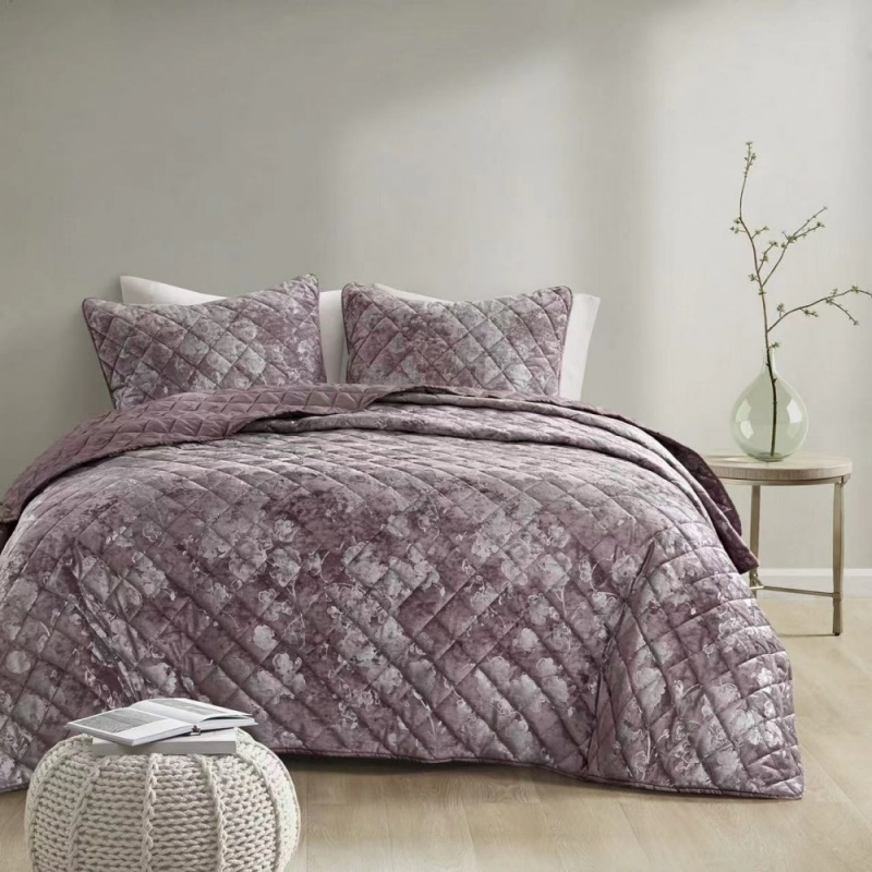 Wholesale Lightweight Bedding Set Quilt Set Bedspread Coverlets 3PCS Velvet Bedspread Set