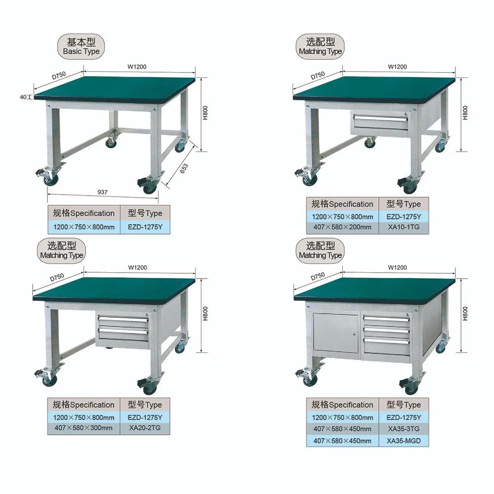 Customized Workshop Garage Tool Cabinet Storage Workbench Work Station Metal Combination Tool Box Cabinets China Factory