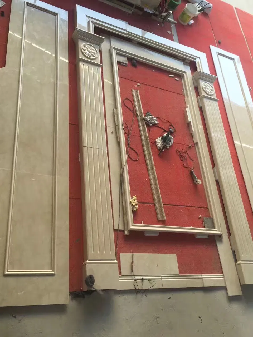 Customized Size Polished Marble Stone Floor Tile Water-Jet Medallion Design for Wall/Floor