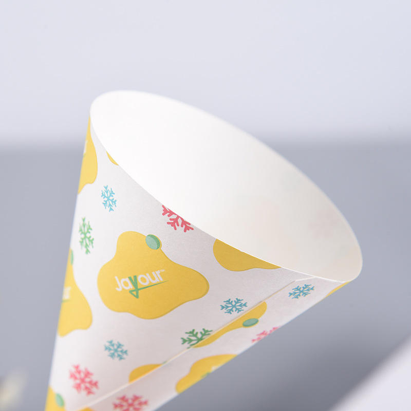 Food Grade Biodegradable Custom Disposable Ice Cream Paper Cone Cup
