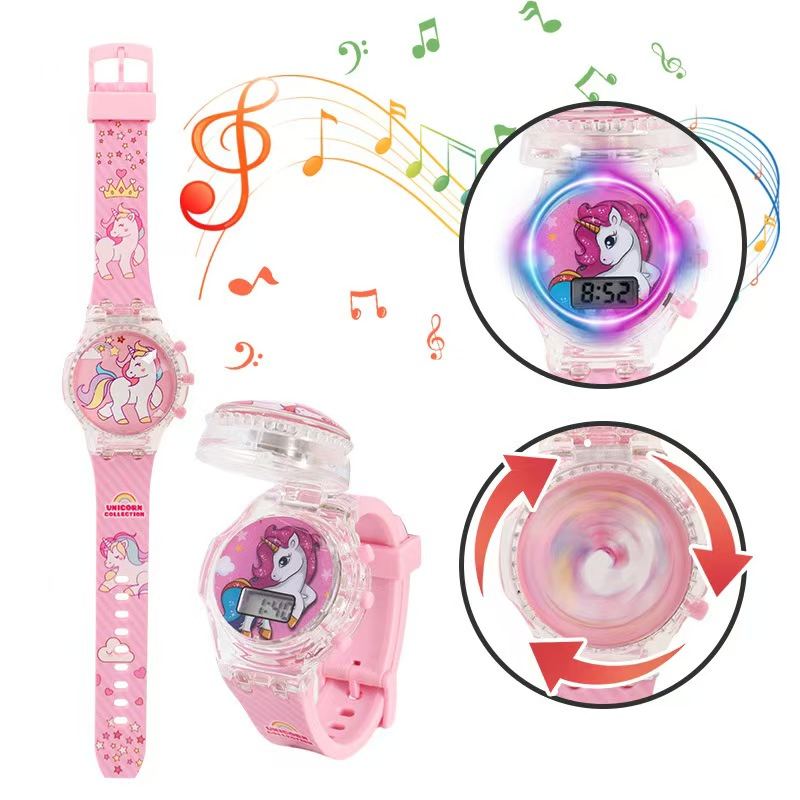 Fashionable Children's Music Watch with Luminous Flashing LED