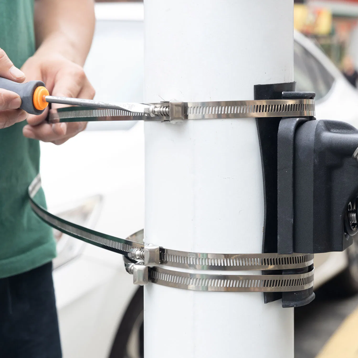 Street Light Pole Double Sided Banner Holder Promotion Advertising Sign Brackets Kit