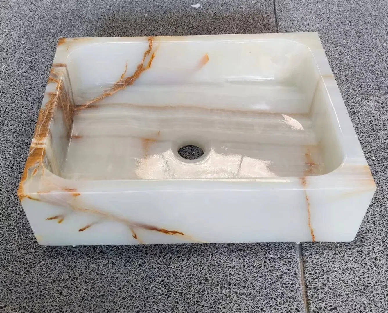 White Onyx Marble Wash Basins Vessel Sins