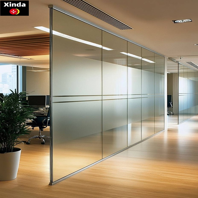Office Glass Partition Wall Soundproof Safety Glass Door and Window