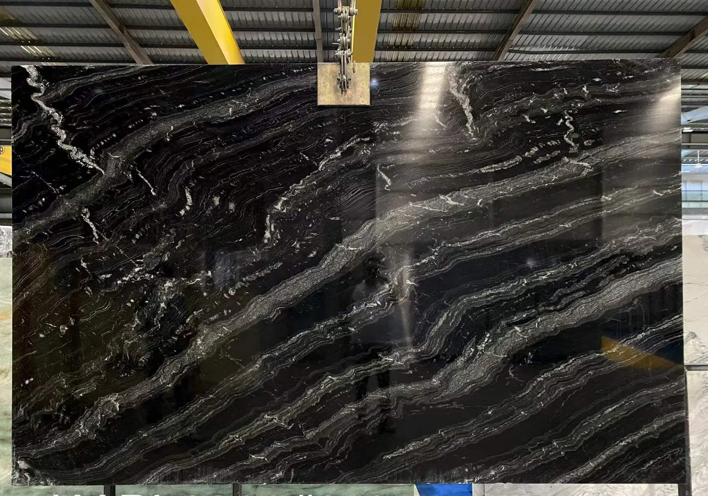 Black Granite Stone Basin Design for Bathroom Modern