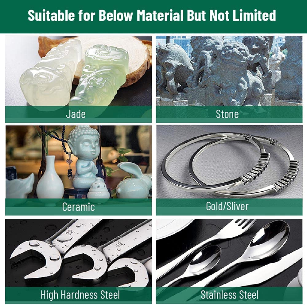 Stone Carving Set Diamond Burr Bits 20PCS Polishing Kits Rotary Tools Accessories