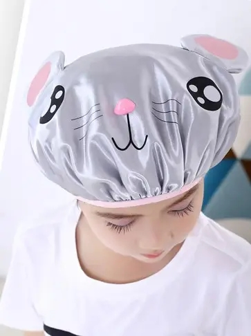 Cute Kids Shower Cap Funny Cartoon Shower Bath Hair Waterproof Caps