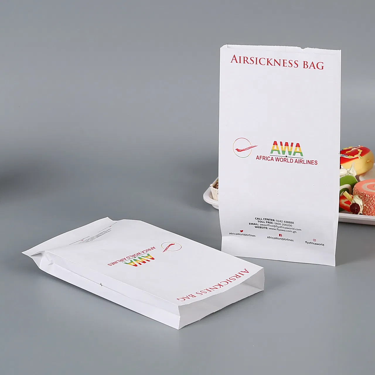 a Sick Sack Throw Sickness Barf Air Sickness Bags for Airplane Vomit Bag