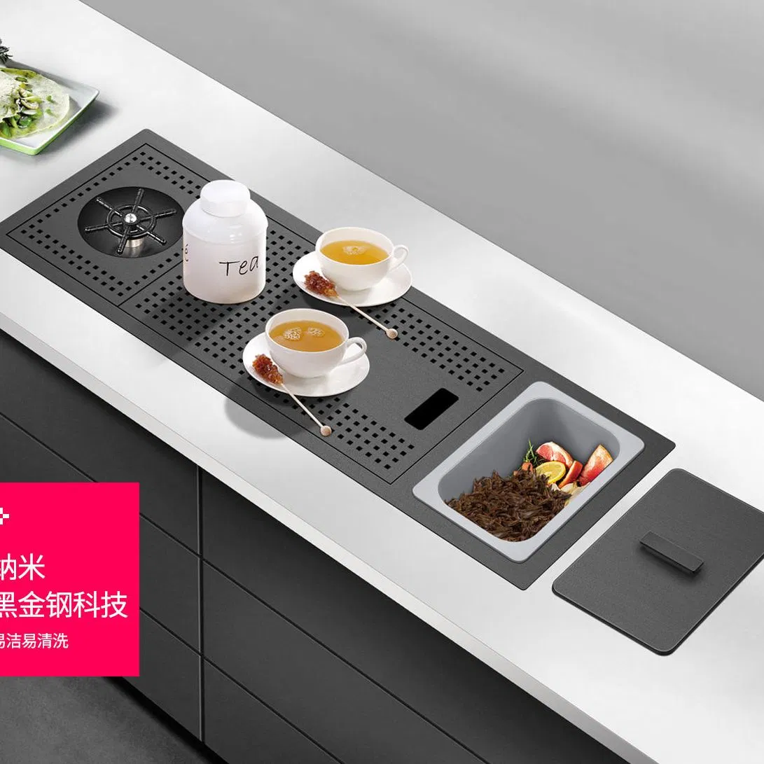 2025 Trendy Modern Handmade Stainless Steel Single Bowl Kitchen Sink with Two Holes