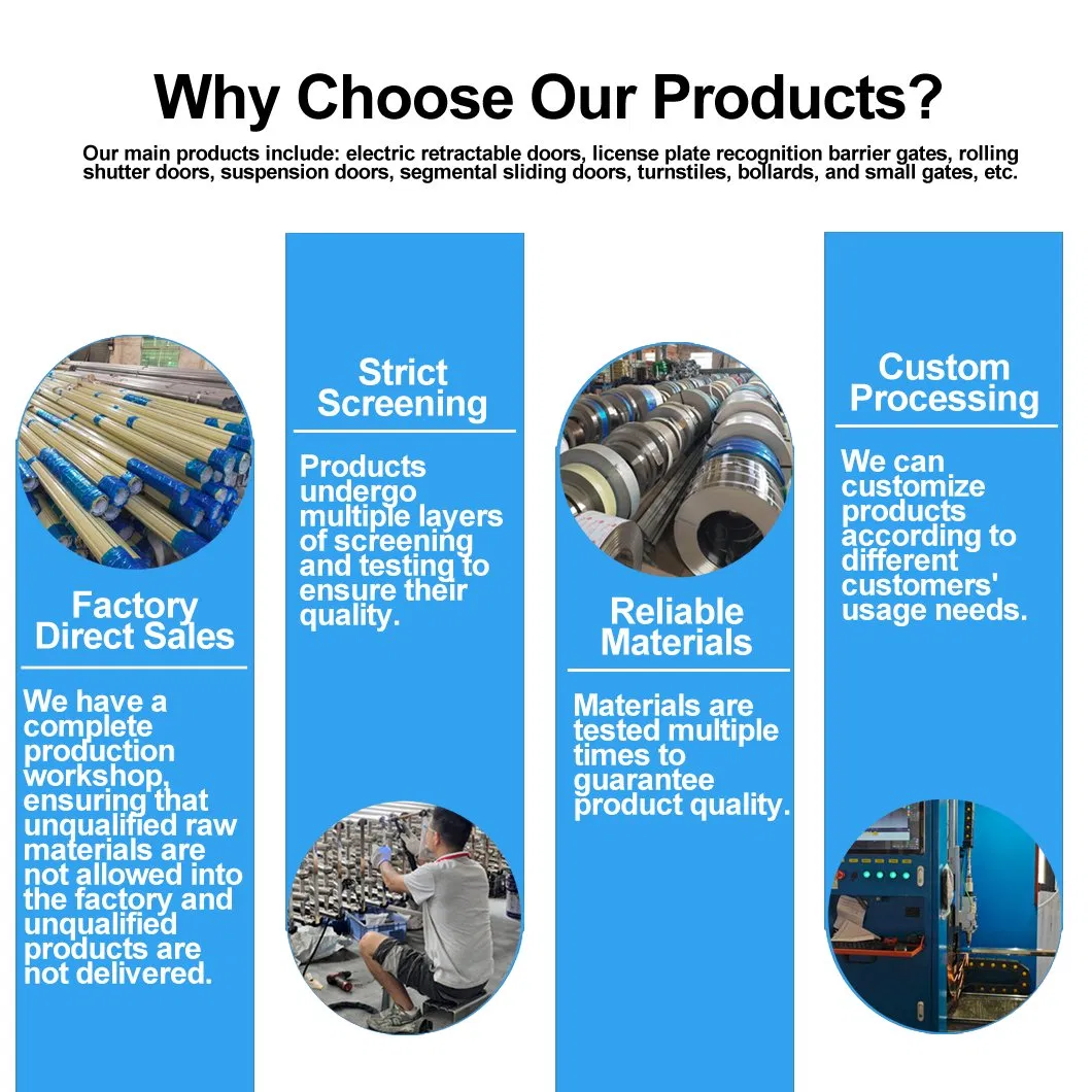 Fence Stainless Steel Automatic Lift Swing Roll up Door Garage Aluminum Roller Shutter Electric Gate