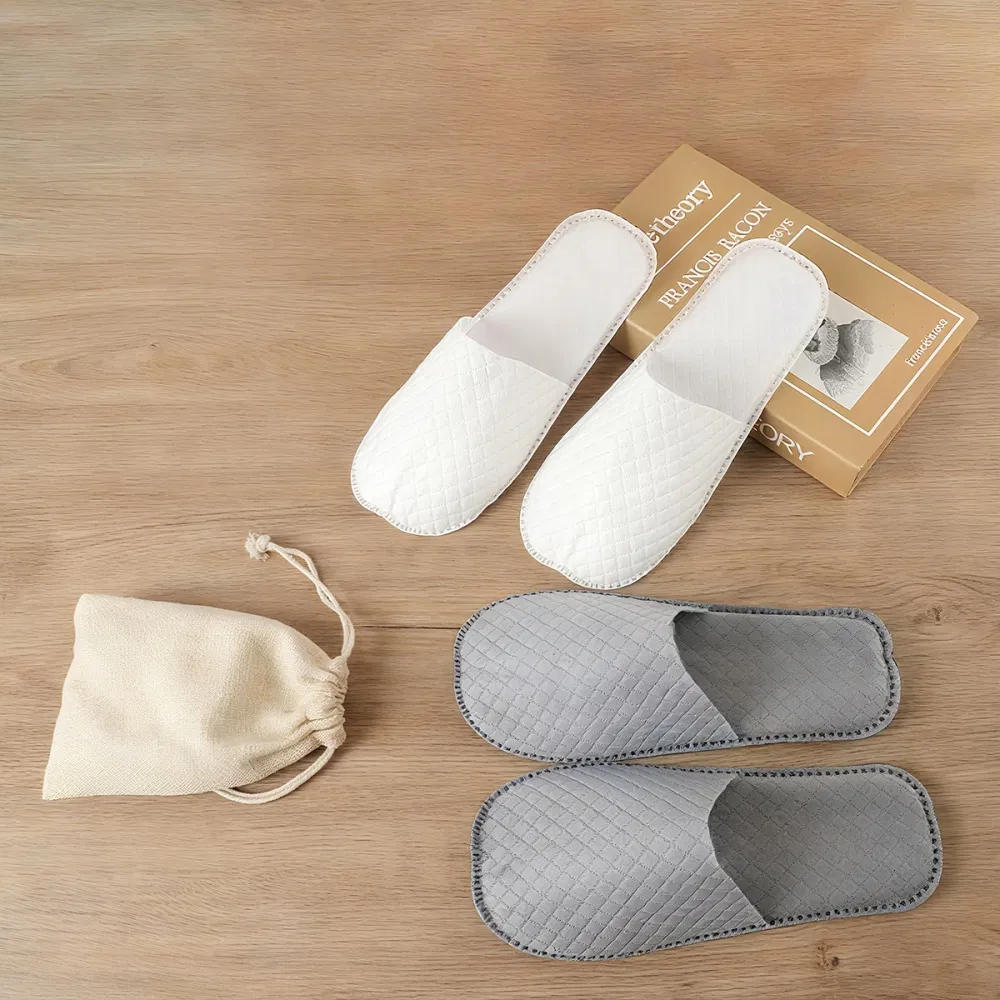 Hotel Indoor Adult Individually Disposable Breathable Nonwoven Closed-Toe Slipper