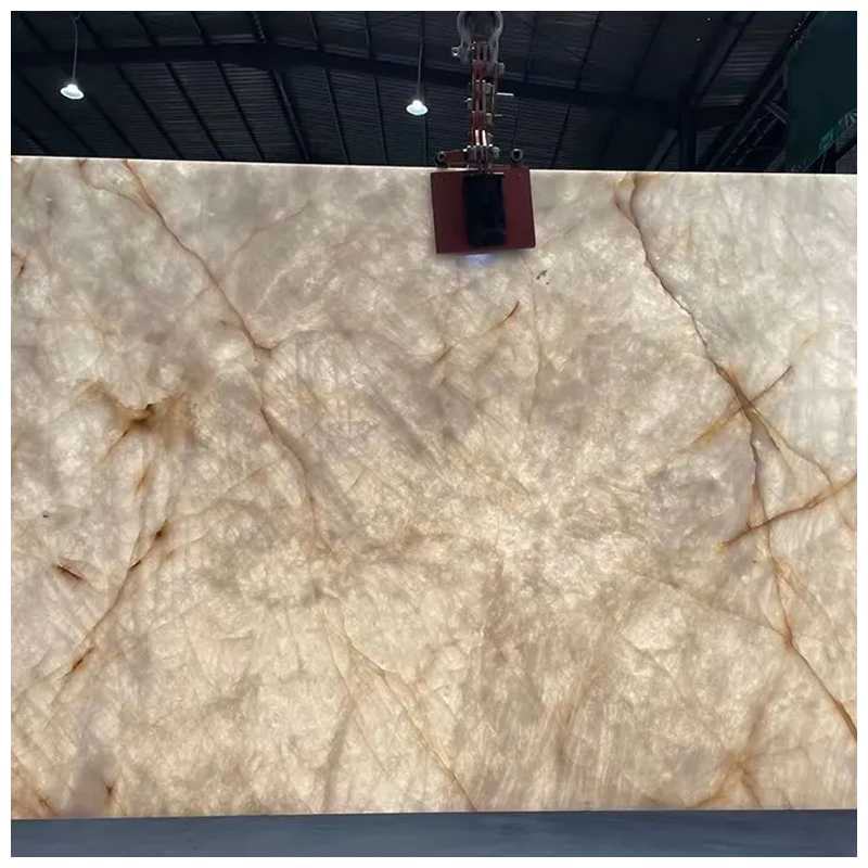 Brazilian Luxury Crystal White Quartzite Backlit Slabs