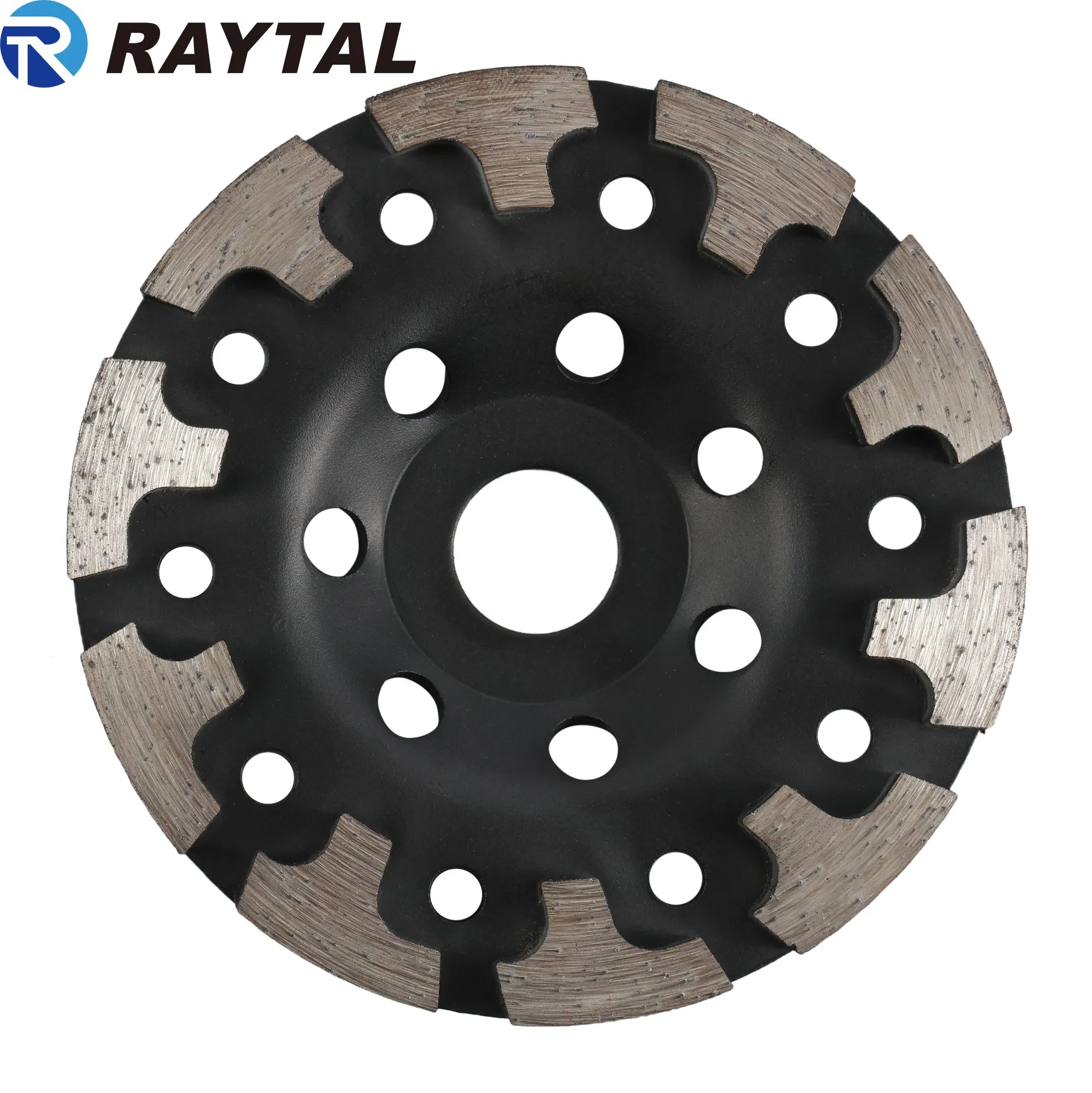Raytal T Type Diamond Cup Grinding Wheel, for Concrete / Granite Polishing, 4-9 in.