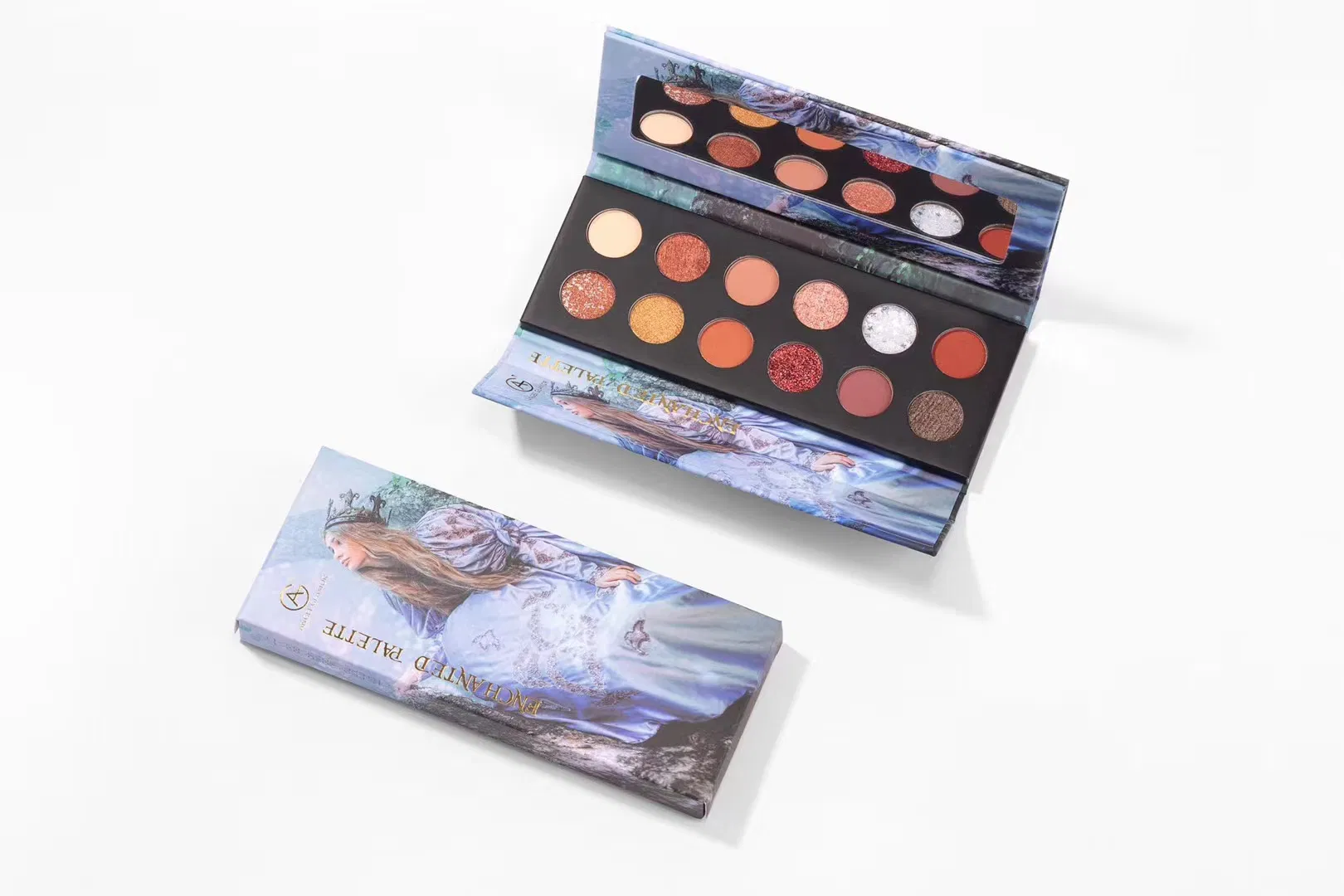 Kj301 Private Label 12colors Matte Eye Shadow Palette Make up Glitter Highlight Shimmer Long Lasting Blush Makeup Pigment Eye Shadow Have Stock