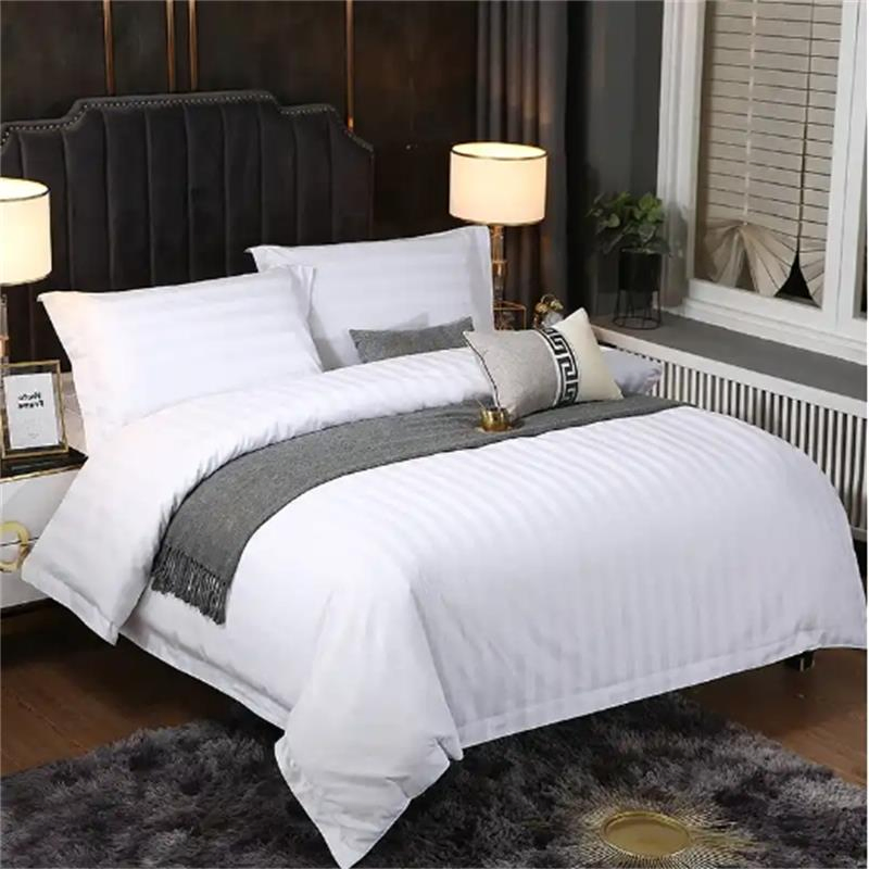 Luxury Hotel White Bedding Set Comfortable 500tc 100% Cotton Fabric Queen Bed Sheet Duvet Cover